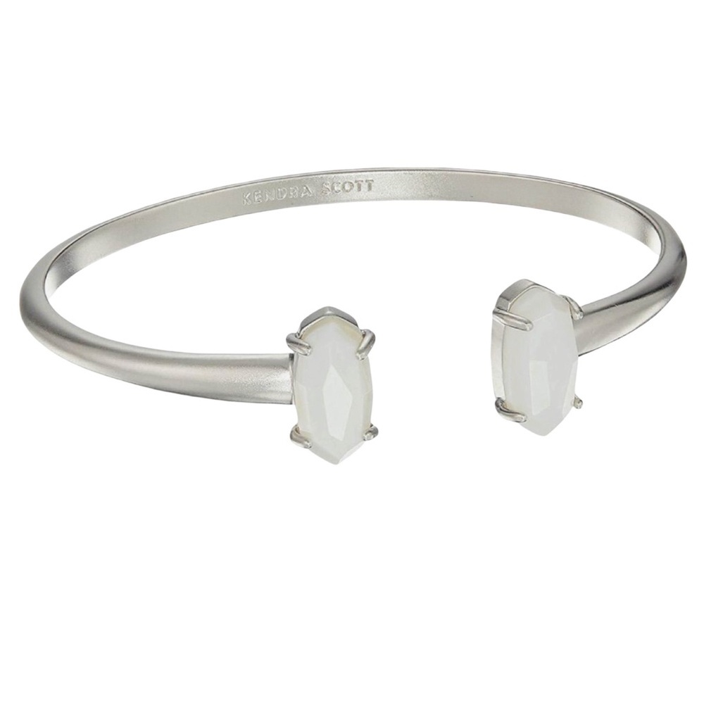 Kendra Scott • Edie Cuff Bracelet • White Pearl Rhodium Toned